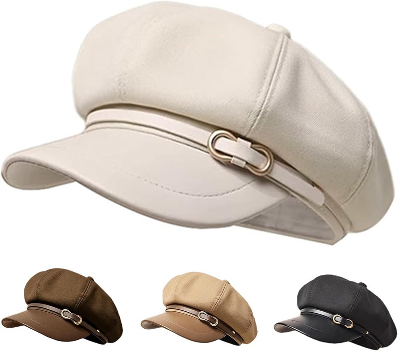 Busnos Newsboy Hats for Women and Men Beret Women's Hats & Caps Fall and Winter Womens Hat y2k Hat Women's Octagonal Cap - Image 1
